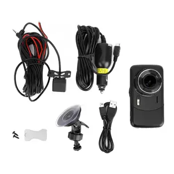 

4.0inches Dual Lens 1080P Wide Angle Driving Recorder Dash Cam DVR Reversing Camera Brand New High Quality Car Accessories