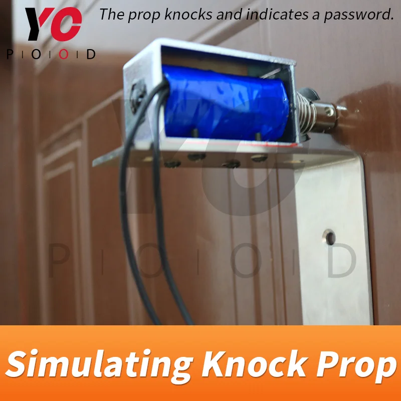 YOPOOD имитация удара дверь Prop real room escape нажмите металлическую кнопку чтобы