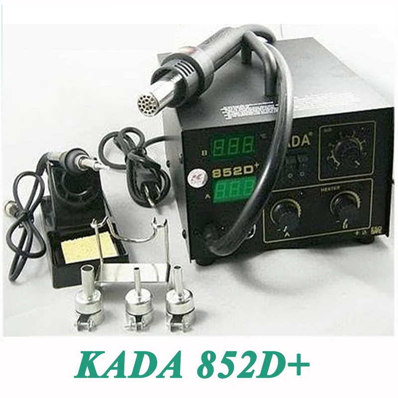

HOT Sale 220V/110V KADA852D+ SMD hot air soldering station , BGA welder with hot air gun