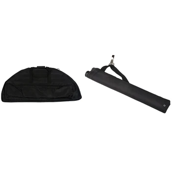 

1 Pcs Compound Bow Bag Bow Holder Bow and Arrows Case & 1 Pcs Arrows Bag Oxford Cloth Arrows Quiver Single Shoulder
