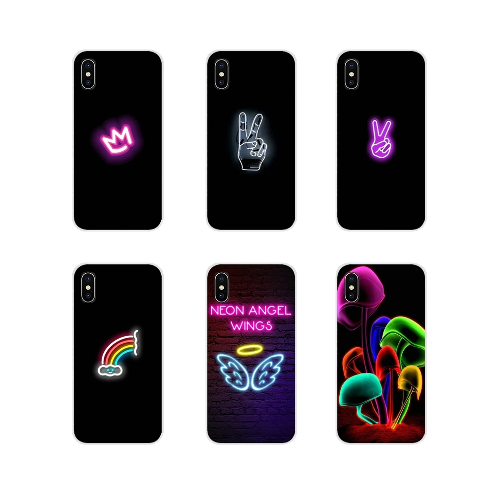 fluorescent Neon For Xiaomi Mi4 Mi5 Mi5S Mi6 Mi A1 A2 5X 6X 8 9 Lite SE Pro Max Mix 2 3 2S Accessories Phone Cases Covers | Мобильные