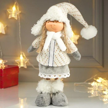 

Interior doll "Girl in a winter outfit and a hat with earflaps" 52x10x15 cm 4822679