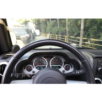 

1PCS Carbon Fiber Dashboard Decor Cover Trim Accessories For Jeep Wrangler JK 2007-2010 High Quality ABS Car Interior Stickers