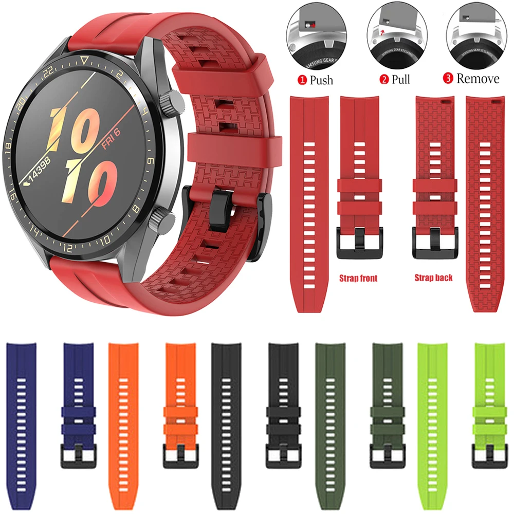Ремешок для часов Huami Amazfit GTR 47 мм стальной ремешок с силиконовой пряжкой 22 20 мм ширина Смарт-часы браслет для amazfit GTS