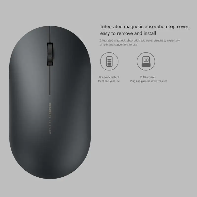 Xiaomi mi беспроводная мышь 2 1000 dpi 4 GHz Беспроводная USB приемник игровая Ergono c