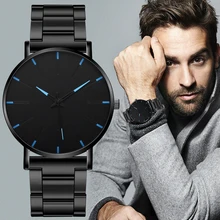 Watches Simple Belt Mesh Stainless-Steel Minimalist Men Business Men's Fashion Ultra-Thin