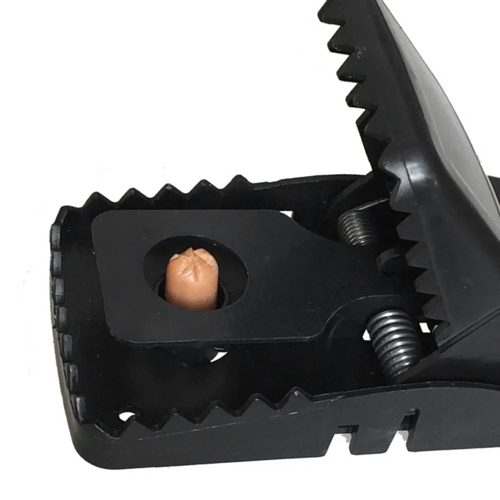 Durable High Strength Plastic Mouse Trap Household Garden Reusable Catching Mice Mouse Trap Catcher Supplies Black