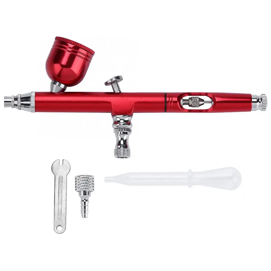 0.3mm Rose Red Машинка для татуировки 0,2/0,3 мм гравитационная подача Аэрограф пистолет распылитель тату краска для украшения ногтей Перманентный макияж машина - Цвет: 0.3mm Rose Red