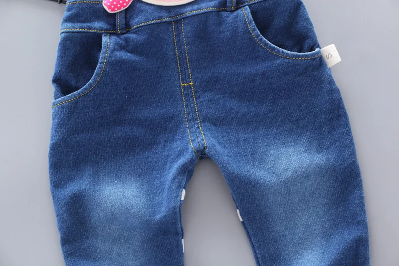 New Spring Autumn Baby Girls Clothing Children Pocket Cartoon Pattern Cowboy Overalls Toddler Casual Clothes Kids Outing Costume