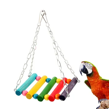 

4pcs Parrot Toy Rattan Ball Hanging Creative Bird Supplies Parrot Swing