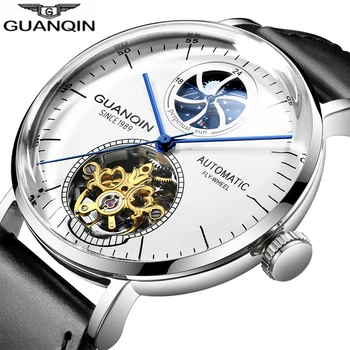 

GUANQIN 2019 clock Mechanical watch men Automatic Skeleton Tourbillon waterproof top brand luxury dropshipping relogio masculino