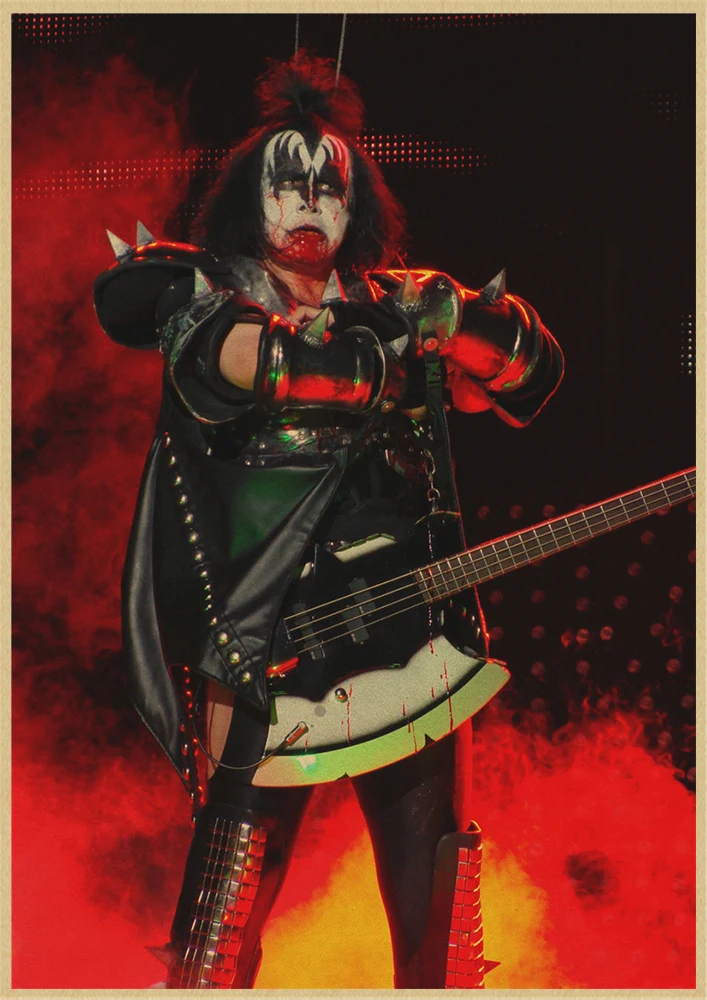 ВИНТАЖНЫЙ ПЛАКАТ Kiss band Kraft в стиле ретро Европейская и американская музыкальная
