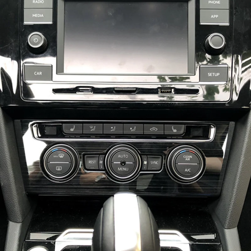 Carманго для VW Volkswagen Arteon, автомобильный Стайлинг, центральная консоль, воздушная панель, хромированная накладка, рамка, наклейка, аксессуары для интерьера