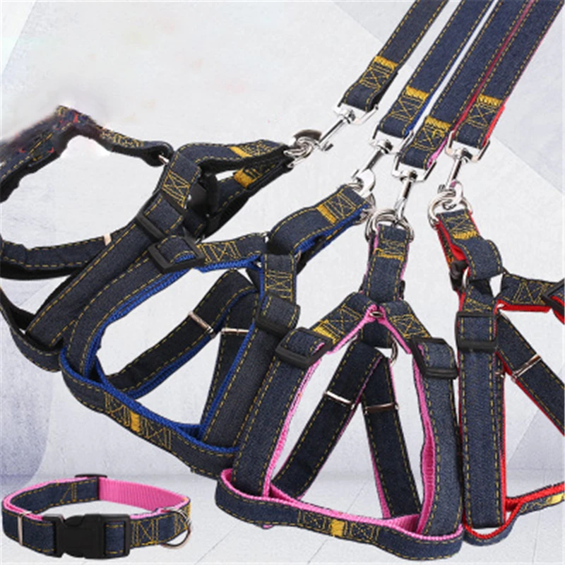 

Small, Medium and Small Dog Accessories Cowboy Pet Collar Dog Leash Chest Strap Pet Leash Comfort Strap Vest Pet Supplies
