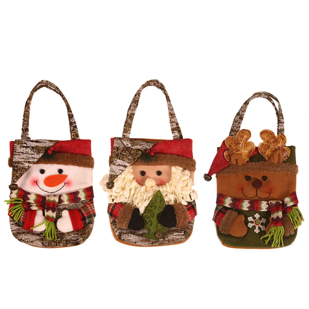 Navidad decoraciones para el hogar подарок Санта-Клауса сумки Счастливого Рождества конфеты сумки снеговик декоративный подарок керст Декор#0820