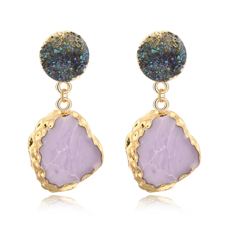 BELLAHYDIARY Vintage Elegant Purple Resin Earings Drop Earrings For Women Jewellery Pendientes Wedding Earring 2019 Brincos 374 (14)