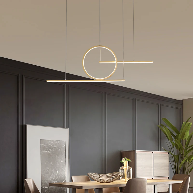 

Black/Golden Led Pendant Lights for Restaurant Dining Room Lamp Lamparas Suspension Luminaire LED Pendant Lamp Home Decoration