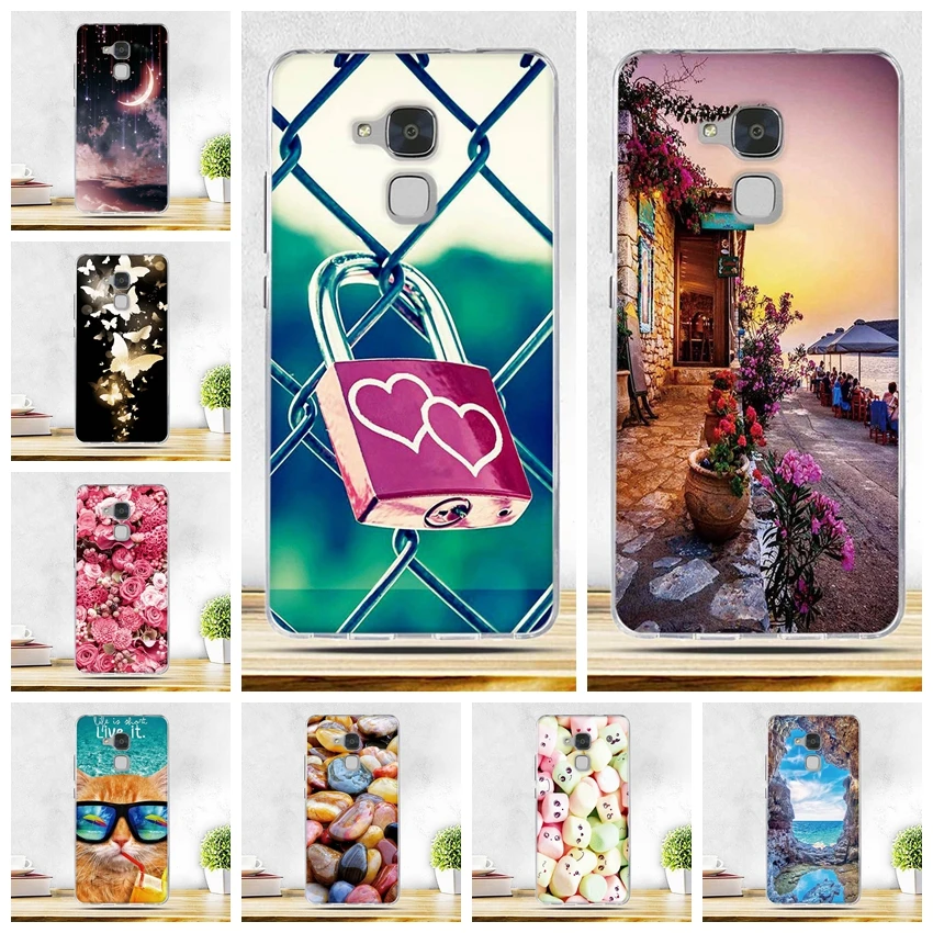 

3D Relief Printing Case For Huawei Honor 5C Case Soft TPU Coque Silicon Back Cover for Huawei Honor 5C Covers Fundas Case Cover