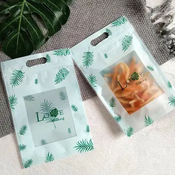 

50PCS Stand Up Waterproof Zip Lock Bags Plastic Pouches Food Storage Packaging Resealable Storage Bag 15.5*23cm