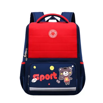 

Cartoon bear print space backpack 2 size large capacity kids schoolbag travel backpacks book bag Orthopedic Children school bags