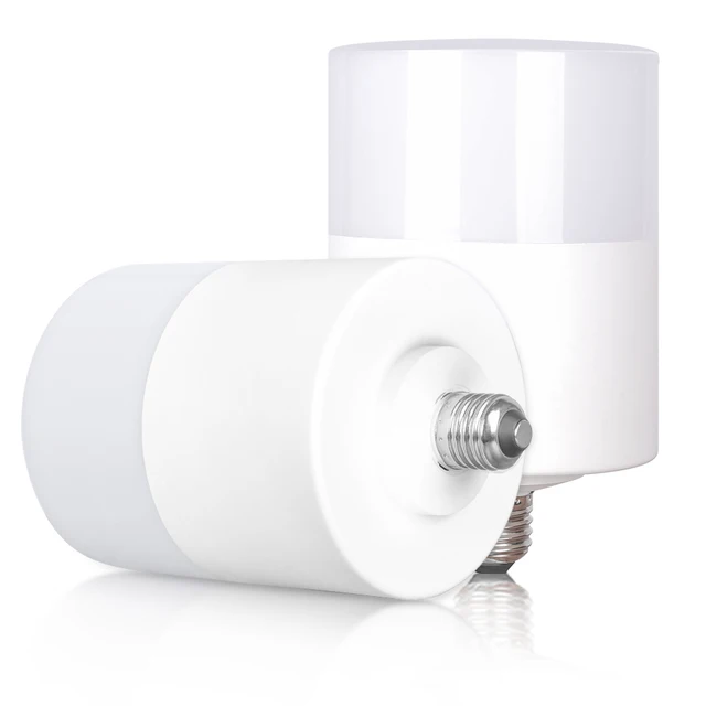 2 Pack Bright Equivalent LED Cold Bulb 6500K Cool Daylight E27 Base for Photography Softbox Photo Studio Video Light Lamp 2 Pack 15W LED Bulb