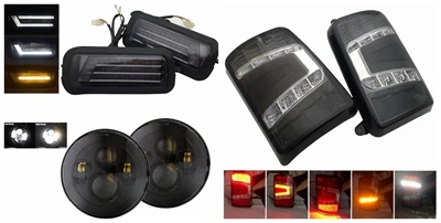 set H Marlaa для Lada Niva 4X4 1995-светодиодный задние фонари для Niva 4x4 с дневными ходовыми огнями светодиодный тормозной сигнал для LADA NIVA - Цвет: set H