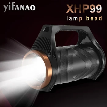 

8000mAh XHP99 LED Flashlight Torch USB Rechargeable Portable Spotlight Camping Led Work Light IPX6 Emergency Searchlight