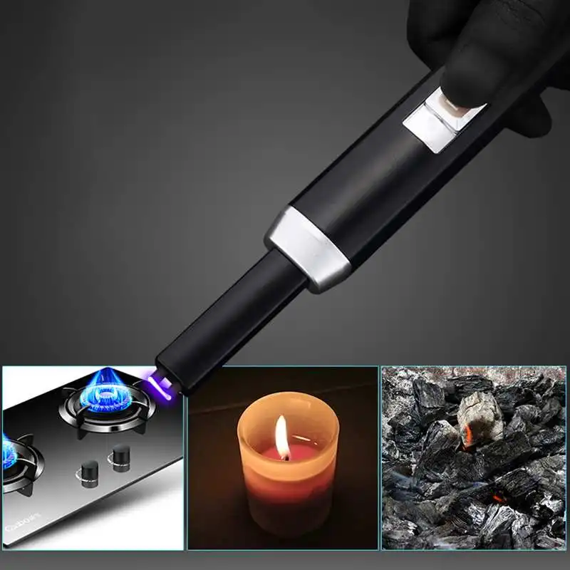 Электронная Usb зарядка дуговая Зажигалка Плазменные электронные импульсные зажигалки свечи и для барбекю кухня зажигалка трубы дыма(под дерево