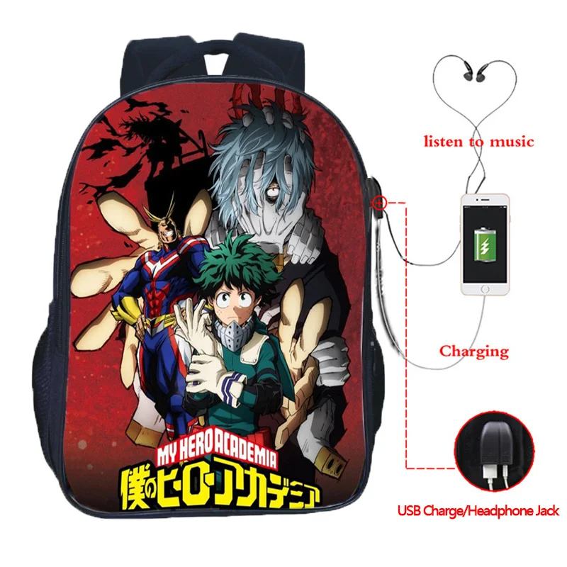 My Hero Academia Boku Anime Large Travel Backpack 