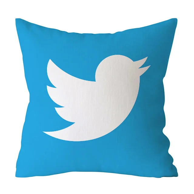 Custom You Tube Cushion Cover Logo Wechat Snapchat Skype Viber Phone Instagram Decor Facebook Pillow Case for Office Accessories