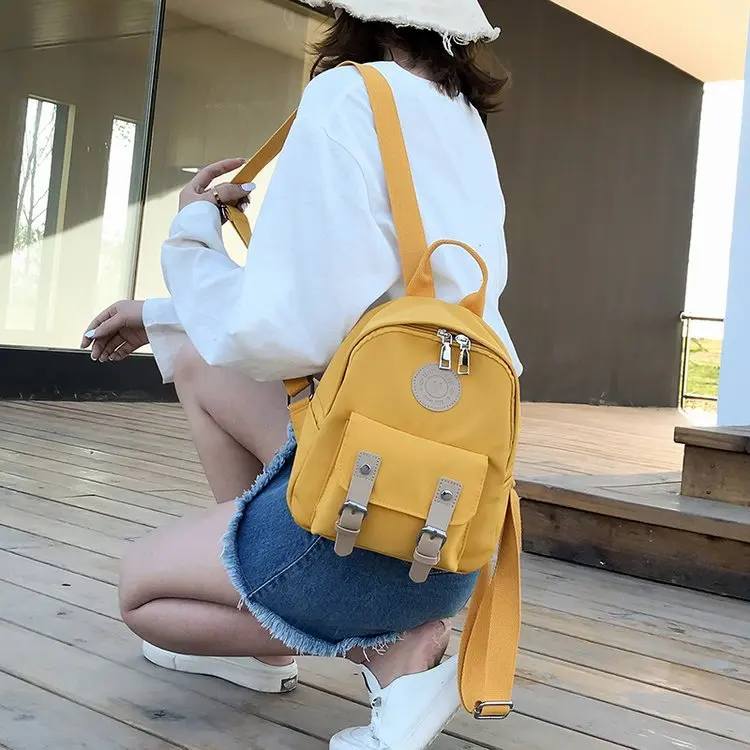 Fashion Women Backpack New High Quality Zipper Female Backpacks Small Teenage School Bag Double Belt Mini Shoulder Bags