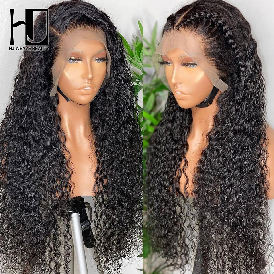 Brazilian Jerry Curly Lace Front Human Hair Wigs Black Women Deep Wave