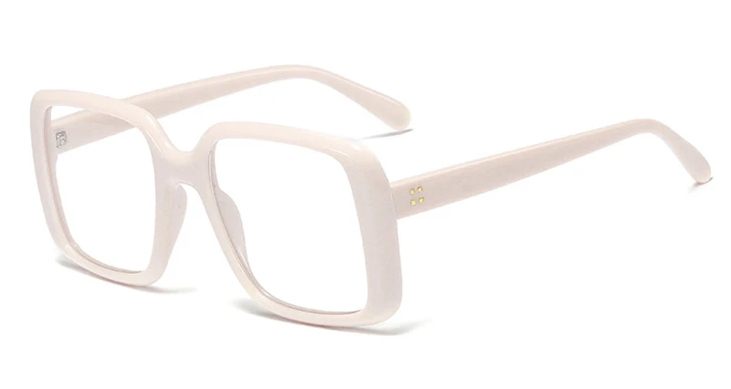 beige frame Kachawoo, негабаритная оправа для очков, женские, черные, с леопардовым узором, мужские очки, квадратные, модные, для девушек, рождественский подарок, товары - Цвет оправы: beige frame