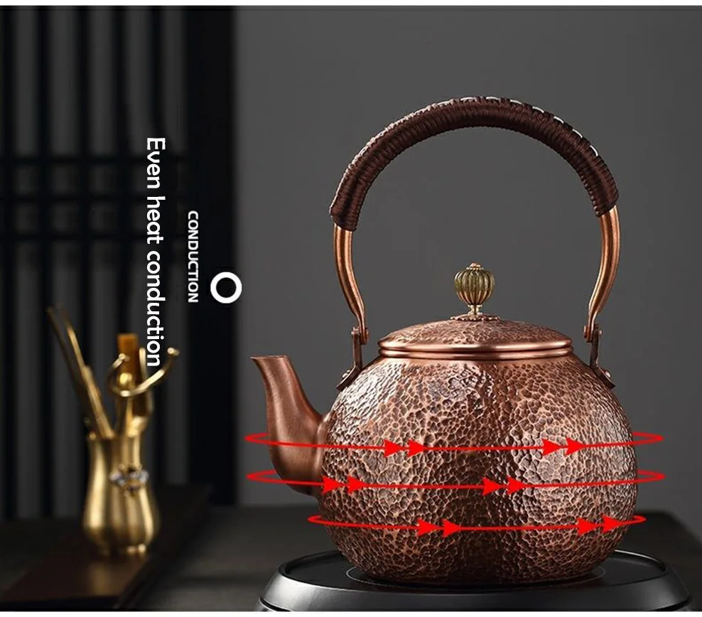 de cobre puro bule casa chá infusor