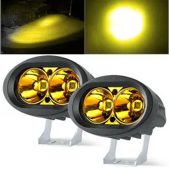 

2pcs 4"inch LED Work Light Spot Pods Yellow/white Driving Offroad Fog Lamp For Truck ATV UTV Motorcycle 20W 12-24V DC 3000K