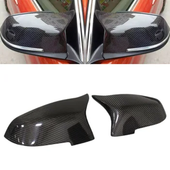 

Protector Rearview Mirror Cover Side 1 Pair For BMW F10 F11 LCI 2014-2016 Carbon Fiber Black Exterior