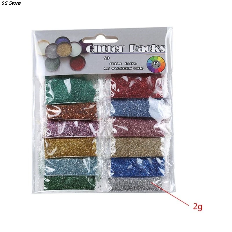 

12 Colors Epoxy Resin Casting Mold Glitters Sequins Pigment Large Kit Makeup Jewelry Fillings Nail Art Jewelry Making
