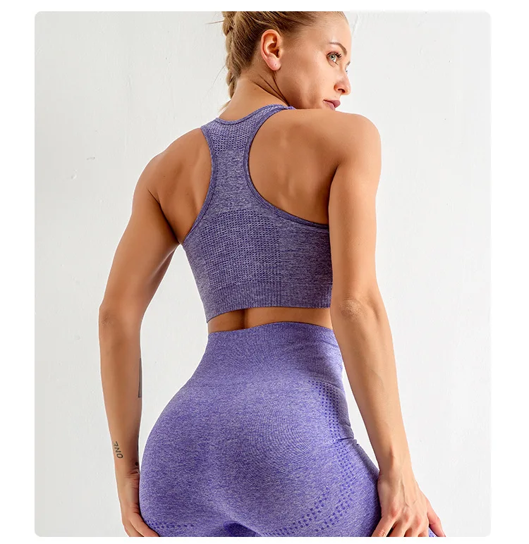 2/3/5PCS Women Sportswear Yoga Set Gym Clothing Tracksuit Long Sleeve Crop Top High Waist Seamless Leggings Fitness Sports Suits