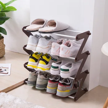 

Layered design multi-layer shoe rack multi-functional assembled shoe rack household simple storage rack fabric dustproof shoe ra