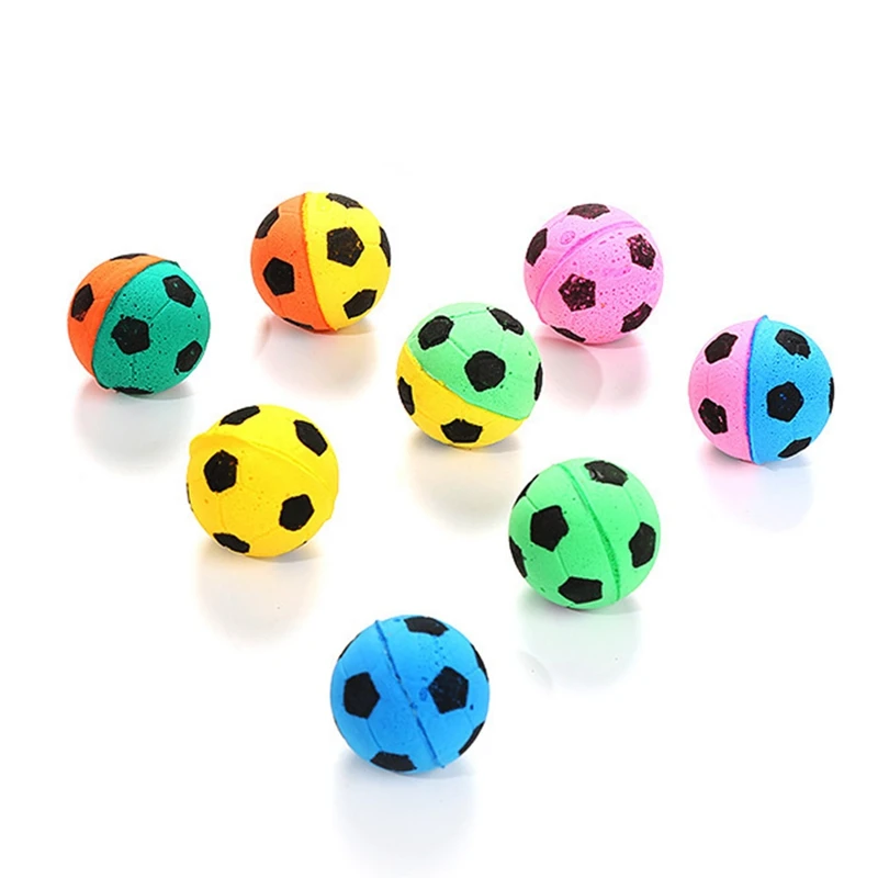 1 шт. безопасные мягкие шарики EVA для кошек котят игрушки цветная яркая Футбольная