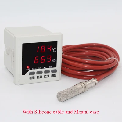 0,0~ 99.9% RH,-40~ 120 Цельсия интеллектуальный цифровой регулятор температуры и влажности с датчиком термостата и гигрометром - Цвет: with silicone cable