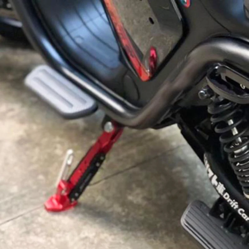 Motorcycle Accessories Motor Scooter Modified Tripod Horizon Bracket CNC Aluminum Alloy Adjustable Side Stands