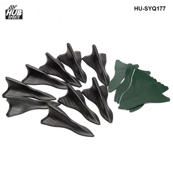 

10pcs/lot Shark Fin Roof Spoiler Diffuser Vortex Generator Carbon Fiber For Car Roof HU-SYQ177