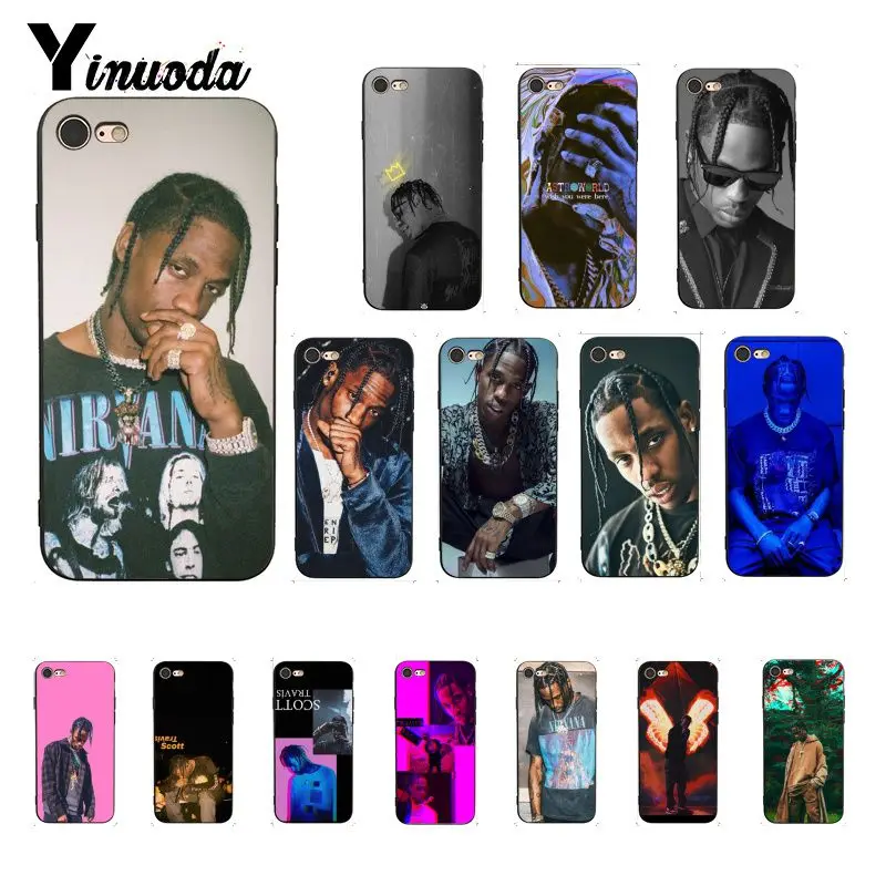 Yinuoda с изображением Трэвиса Скотта rapper чехол для телефона iPhone 8 7 6 6S 6Plus X XS MAX 5 5S SE XR