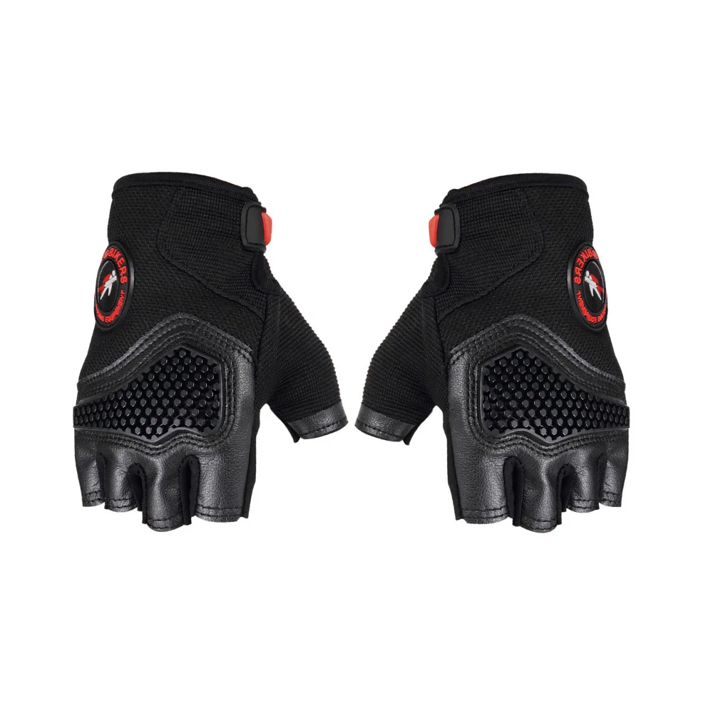 Sports Racing Cycling Motorcycle MTB Bike Bicycle Gel Half Finger Gloves M/L/XL Size Black/ Red Color Optional - Цвет: Черный