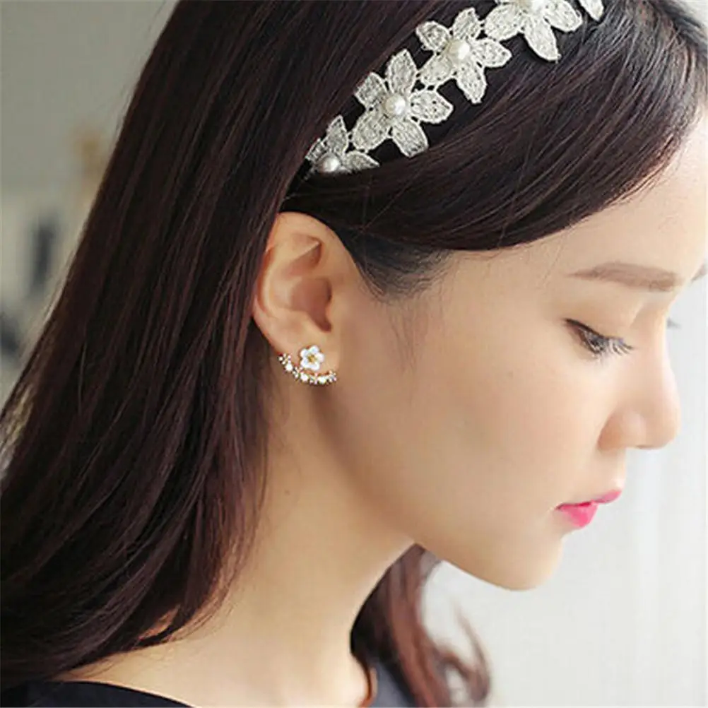 1 пара, корейский стиль, маленький цветок, Маргаритка, пирсинг, серьги-гвоздики для женщин, стразы, элегантные серебряные серьги, ювелирные изделия