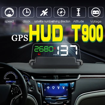 

2020 HUD Head-Up Display Car-styling Hud Display Overspeed Warning Windshield Projector Alarm System Universal Auto 5" HUD T900