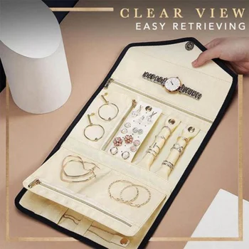 

Portable Folding Earrings Earrings Ring Jewelry Storage Bag Jewelry Storage Bag Wallet Shape Storage Bag
