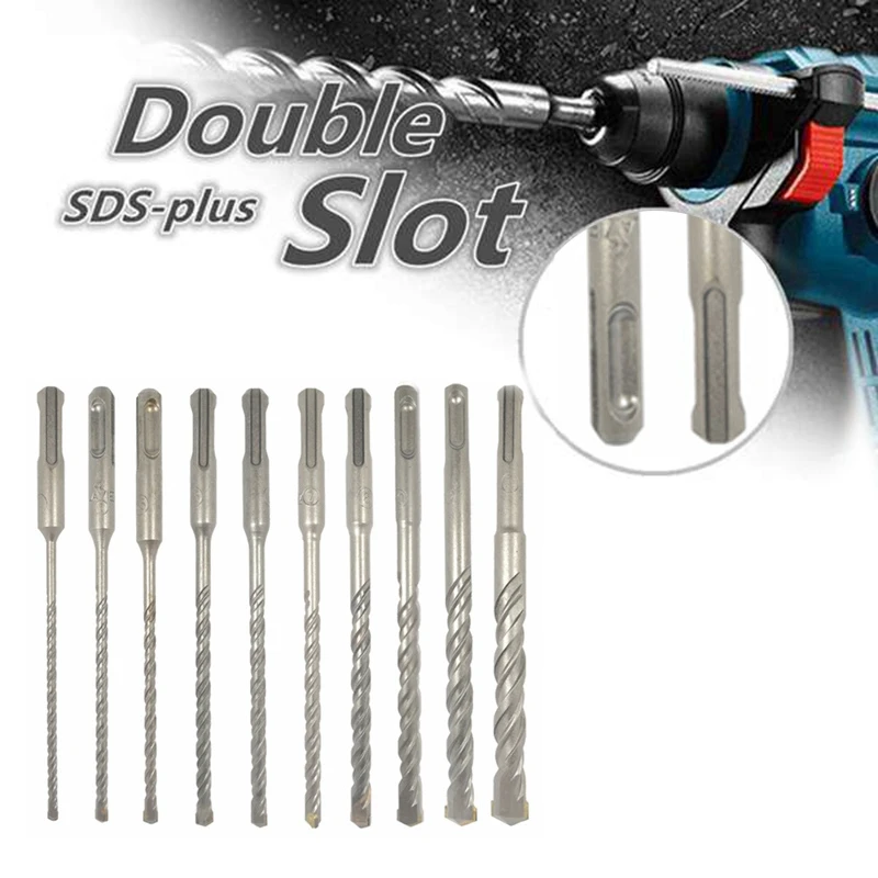 BMBY-10Pcs, электрический молоток Sds Plus, набор сверл 160 мм для бетонной стены, кирпичного блока, кирпичной кладки, сверлильные долота 4 мм, 5 мм, 6 мм