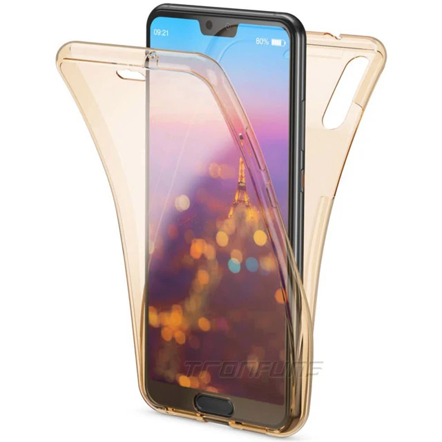 Двойной силиконовый чехол для huawei P30 P20 P10 P9 P Smart Plus mate 20 Honor 10 20 i 8 Lite 8A 8S Y9 Y6 Y5 Y7 Pro Prime - Цвет: Золотой